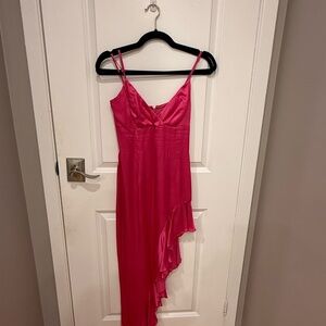 Bardot Vibrant Pink Asymmetrical Dress